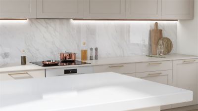 Marble Countertops and Backsplash